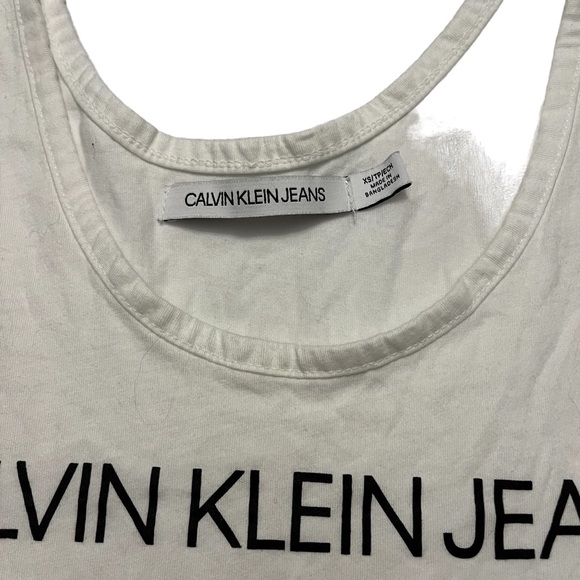 Calvin Klein Tank Top White Size X-Small - Picture 2 of 5